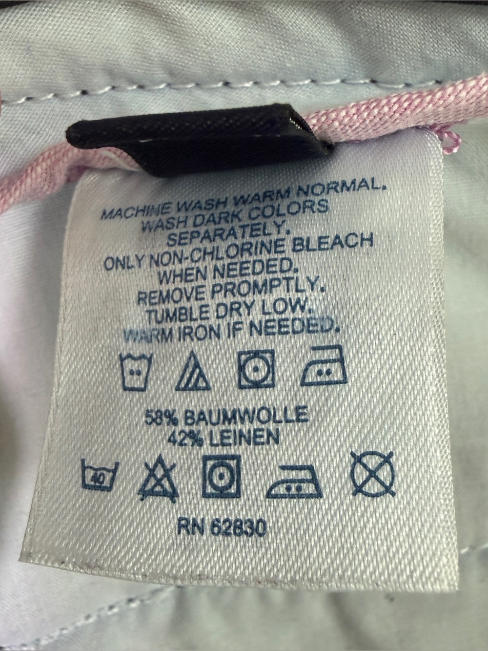 Lands End Cotton Linen Trousers Navy Denim Look Old Money Quiet Luxury 16 - Picture 8 of 12